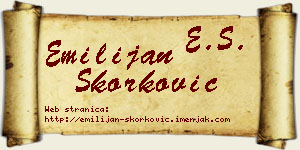 Emilijan Skorković vizit kartica